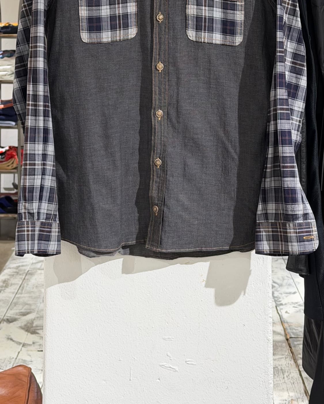 돌체앤가바나 그레이 체크 코튼 셔츠 상품이미지5