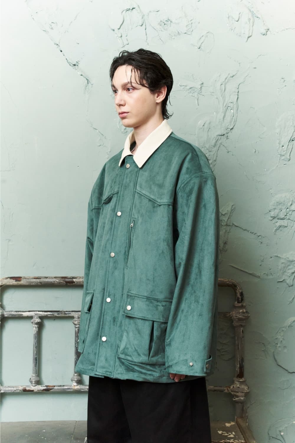 호노 스웨이드 워크 자켓 그린 상품이미지1