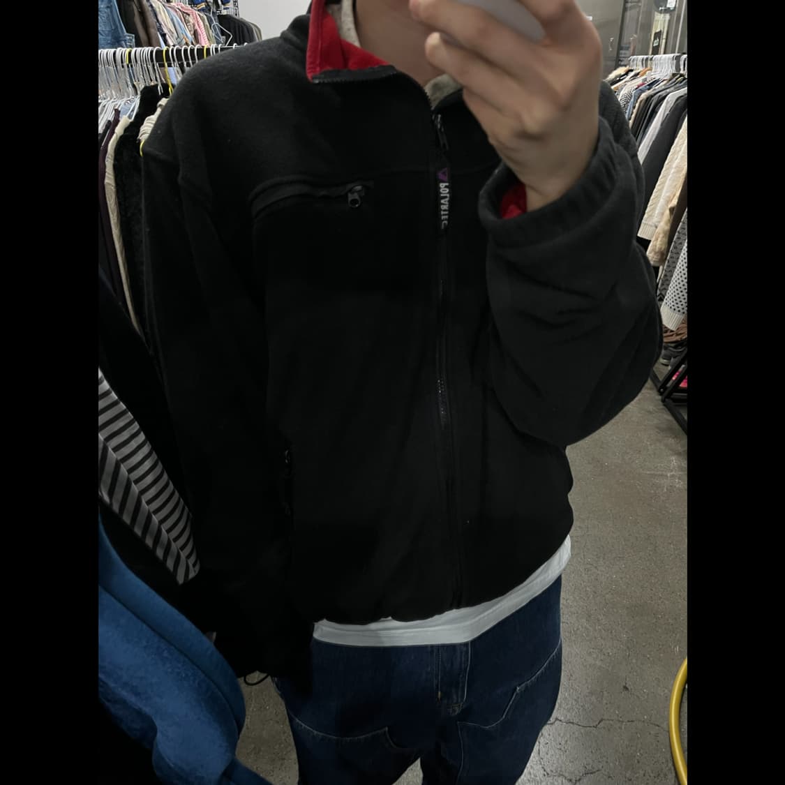 80~90s 엘엘빈 폴라텍 플리스 자켓 블랙  상품이미지3