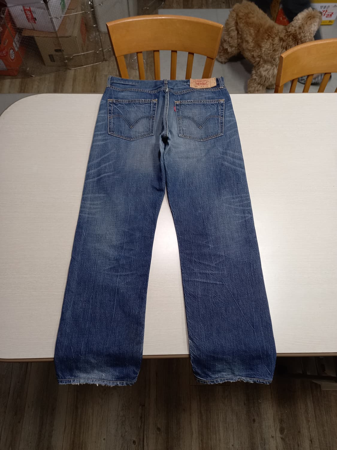 34 07's 리바이스501 워싱 일자진 34-555 상품이미지2