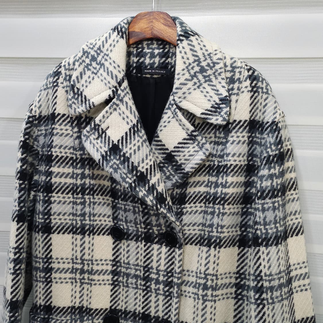 프랑스 빈티지 트위드울 오버핏 더블코트- 우먼프리 상품이미지2