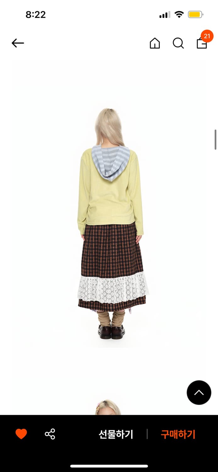 유쓰배쓰 hooded henley tee _lime 상품이미지2