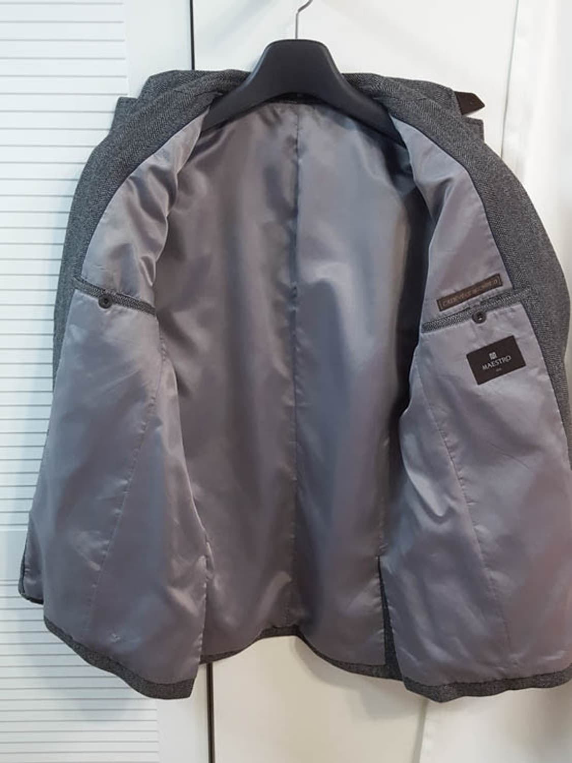 마에스트로 남성 모 캐시미어 헤링본 자켓  상품이미지6