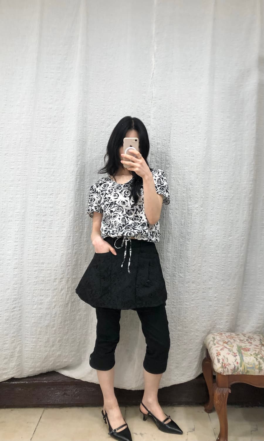 Noir jacquard skirt pants 상품이미지3