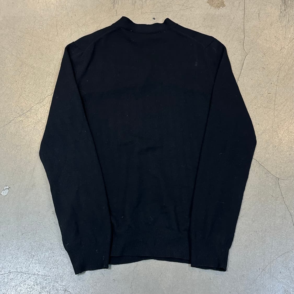 XL 꼼데가르송 더블하트와펜 블랙 울 가디건 상품이미지3