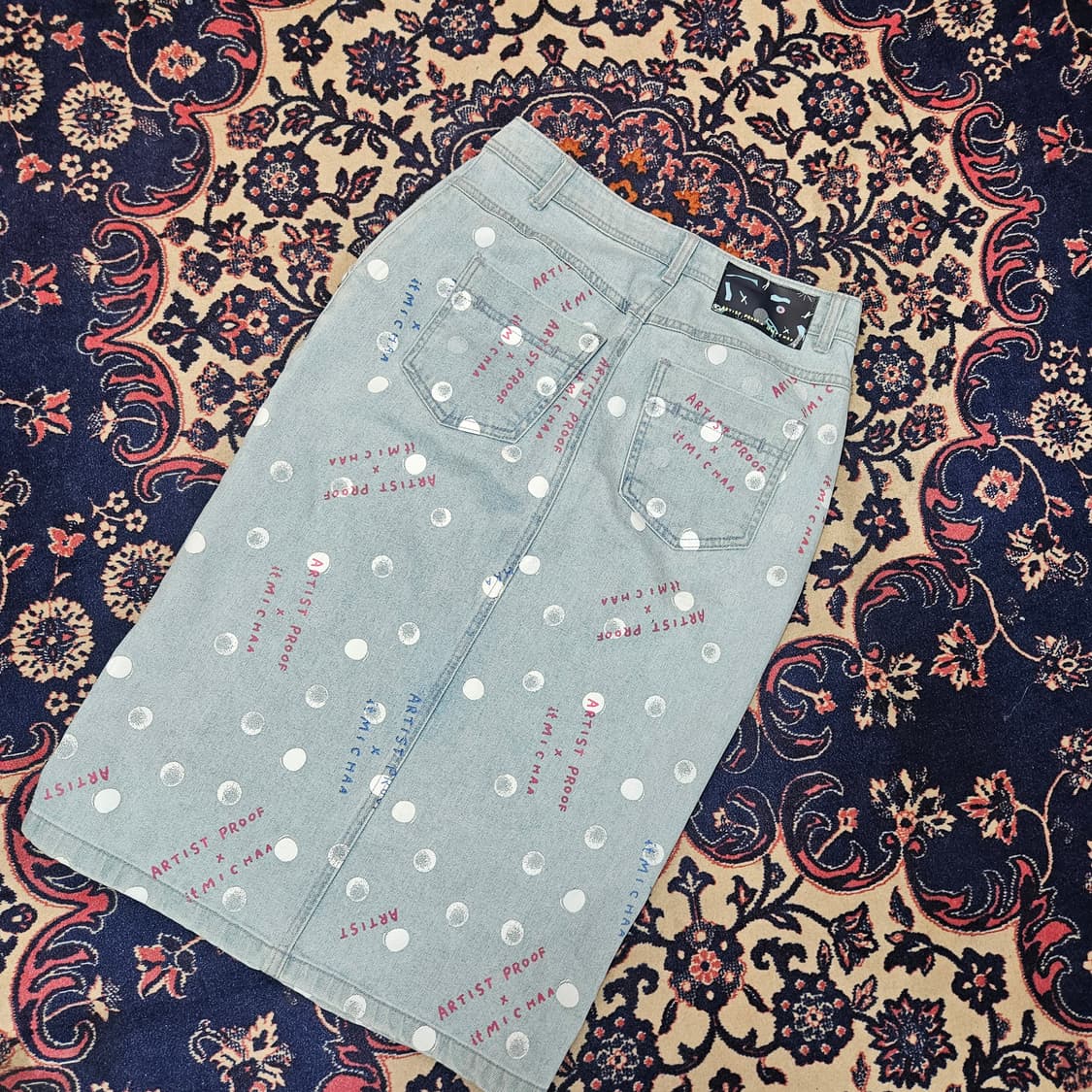 잇미샤 x Artist Proof 20ss 데님 미디 스커트 상품이미지1