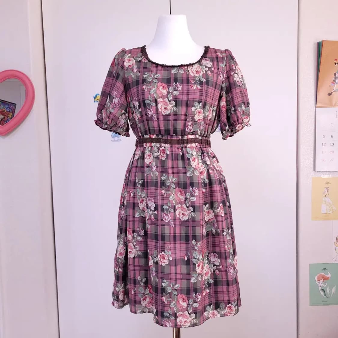 일본빈티지 가을풍 반팔 원피스  상품이미지1