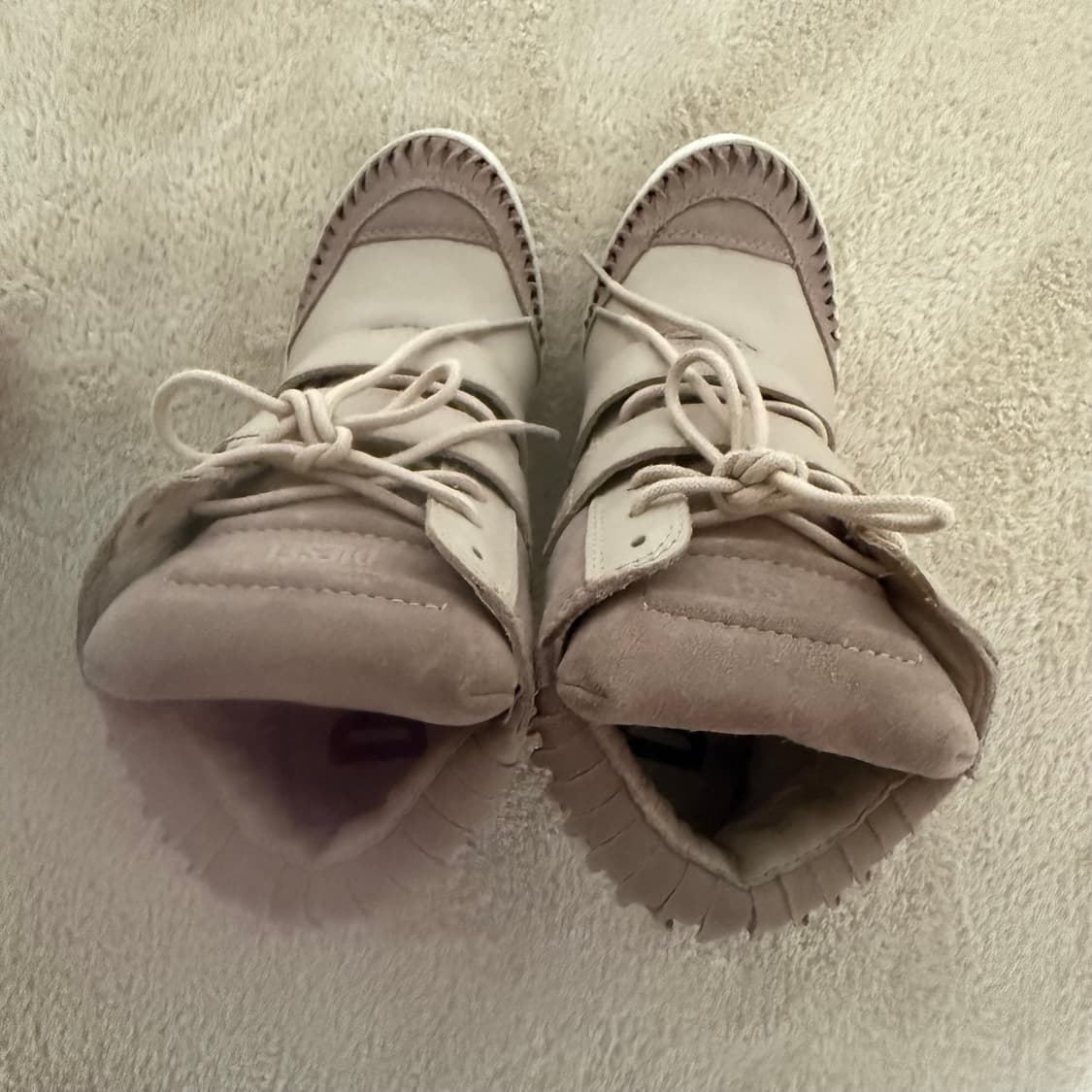 새신발✔️디젤 하이탑 웨지 스니커즈 에토프색 37 240🤎 상품이미지9