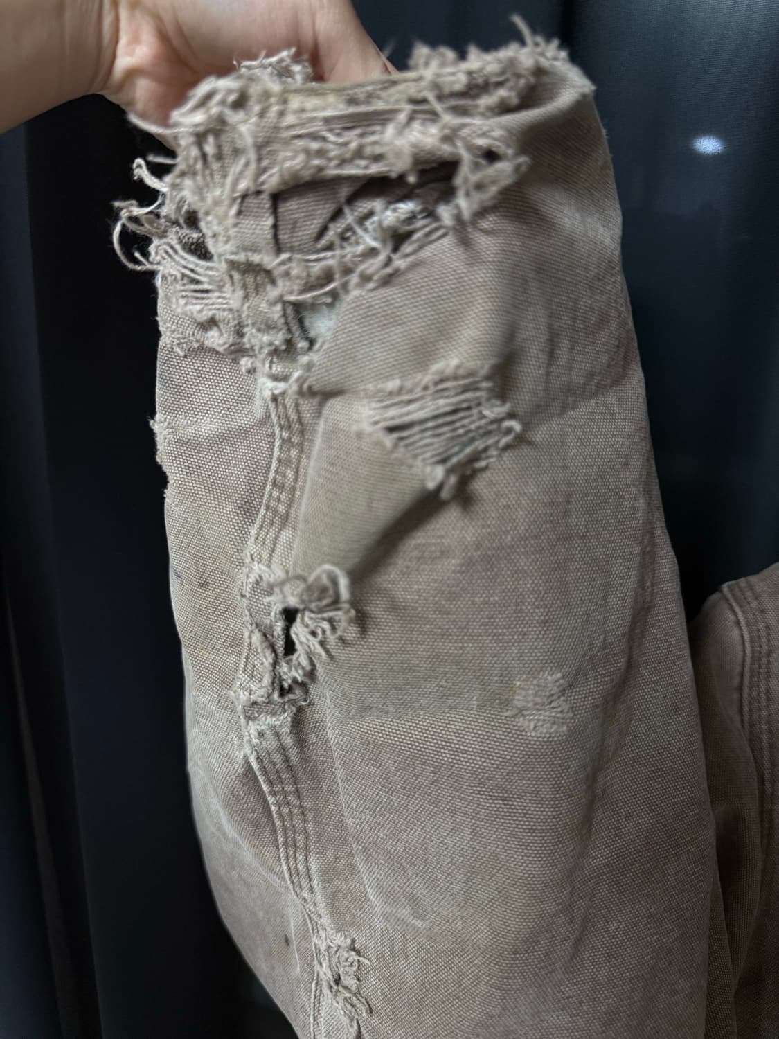 칼하트 모카색 해비아우터 데님후드집업 판매  상품이미지7