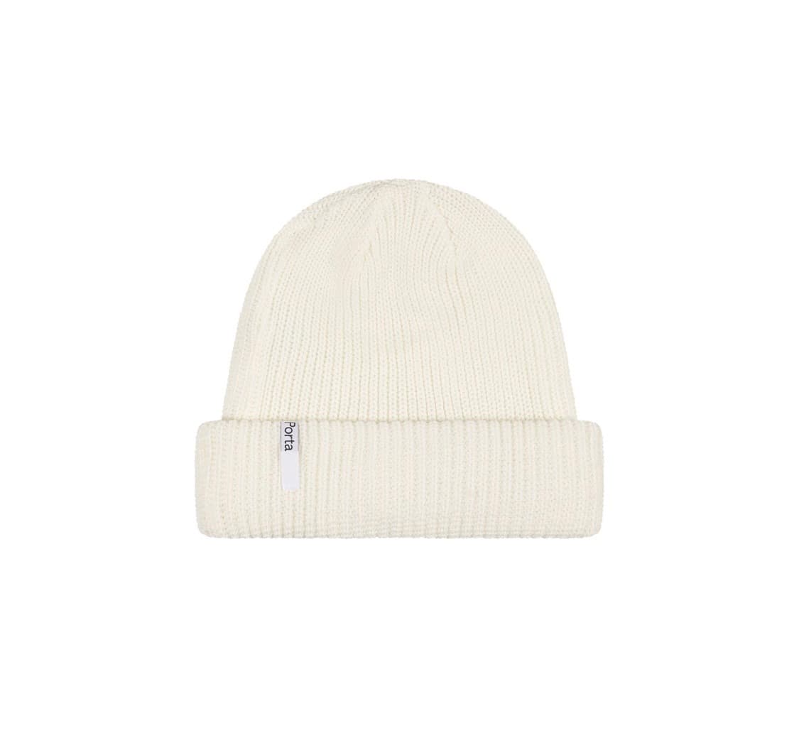 더포르타 BASIC LOGO KNIT BEANIE, IVORY 상품이미지1