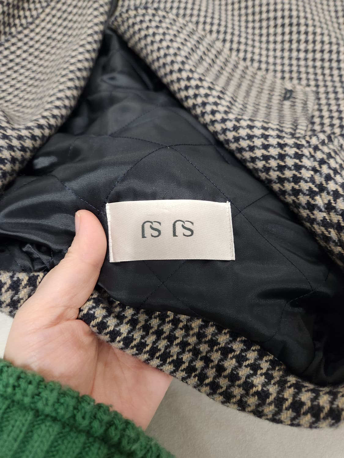 한섬 sjsj 발마칸st. 하운드체크롱코트. 상품이미지3