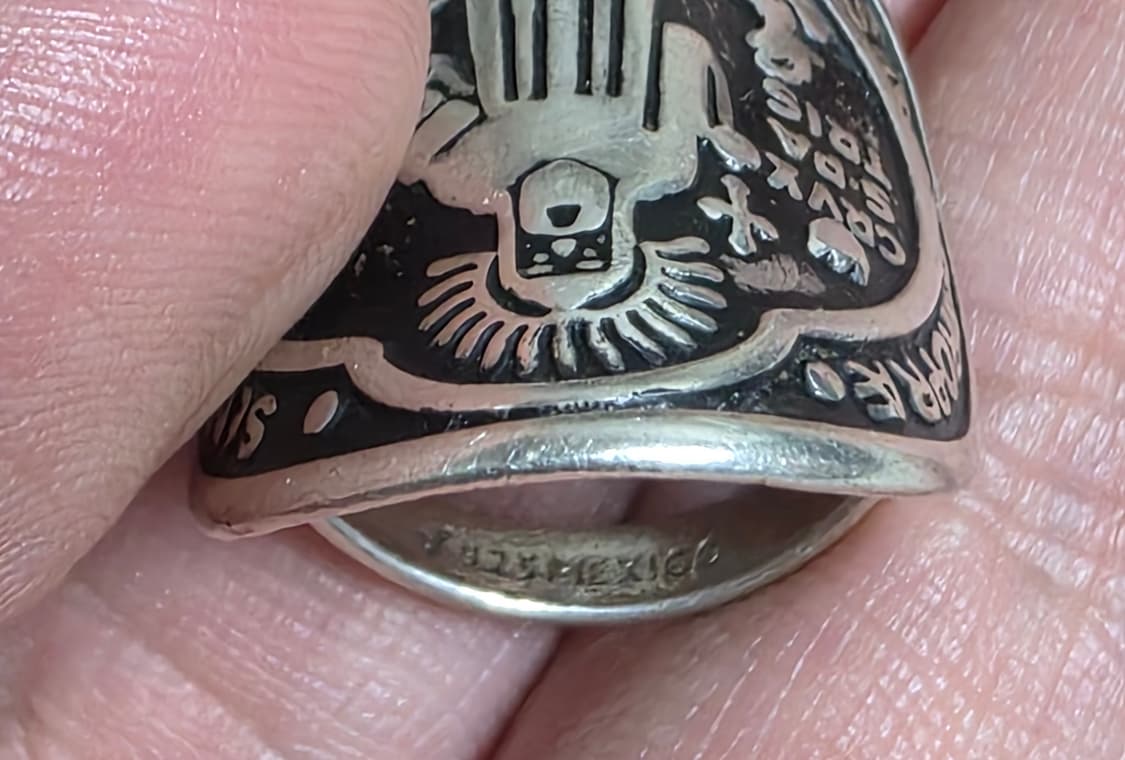 [13호] 빈티지 쥬얼리 멕시코 성 베네딕토 925 실버 은반지 상품이미지3