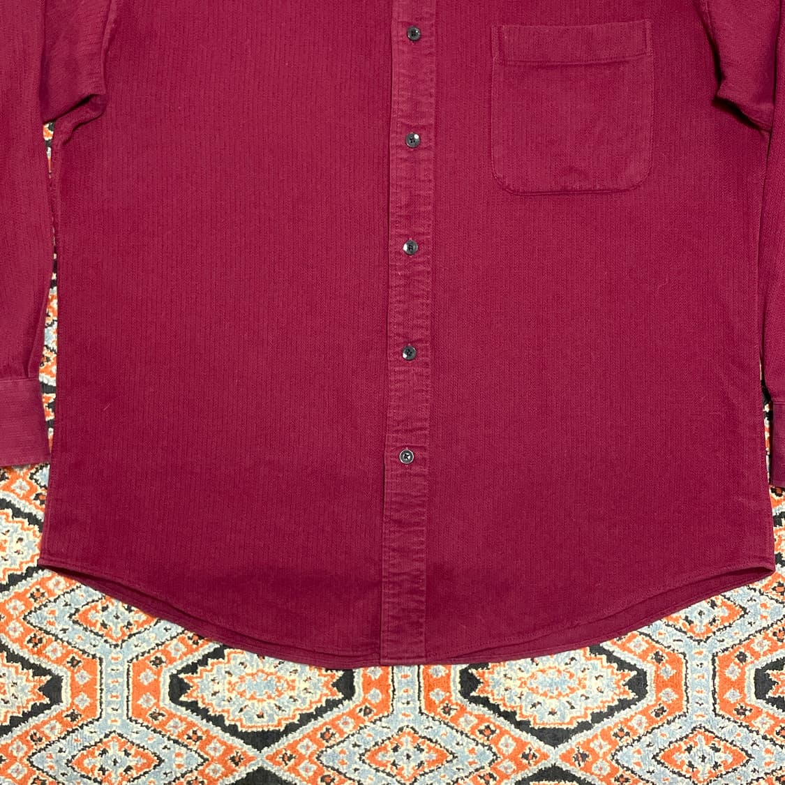 아쿠아스큐텀 버건디 면 셔츠 남방 남성105 상품이미지3