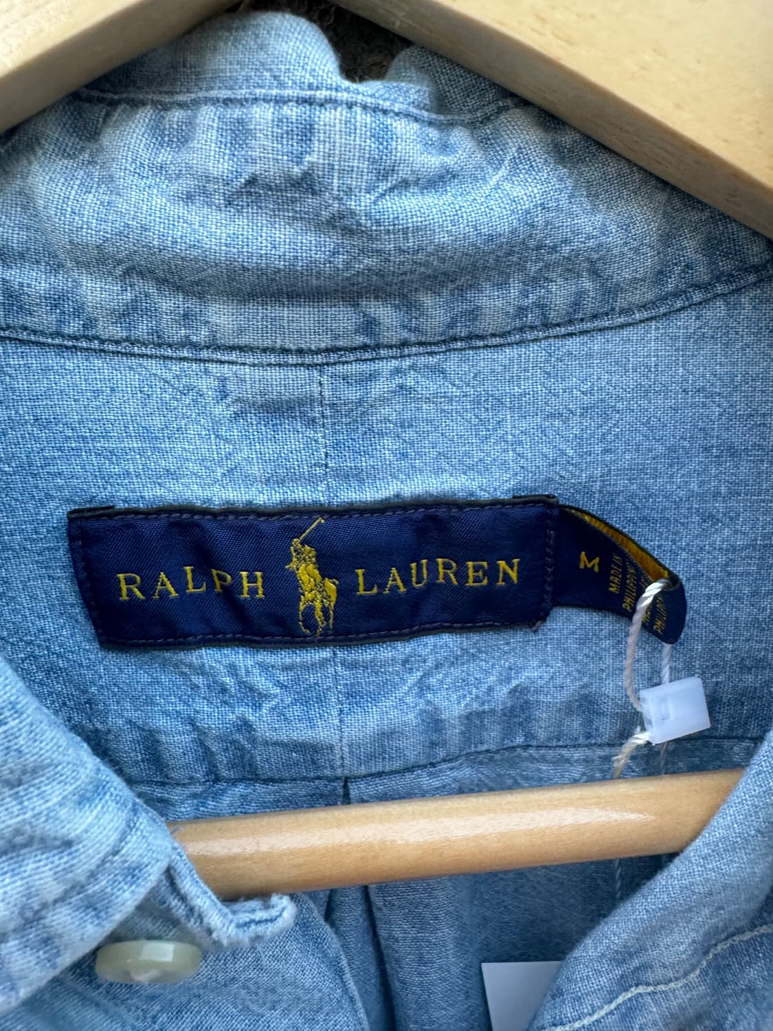 폴로 랄프로렌 빈티지 샴브레이 셔츠 m 데님 상품이미지4