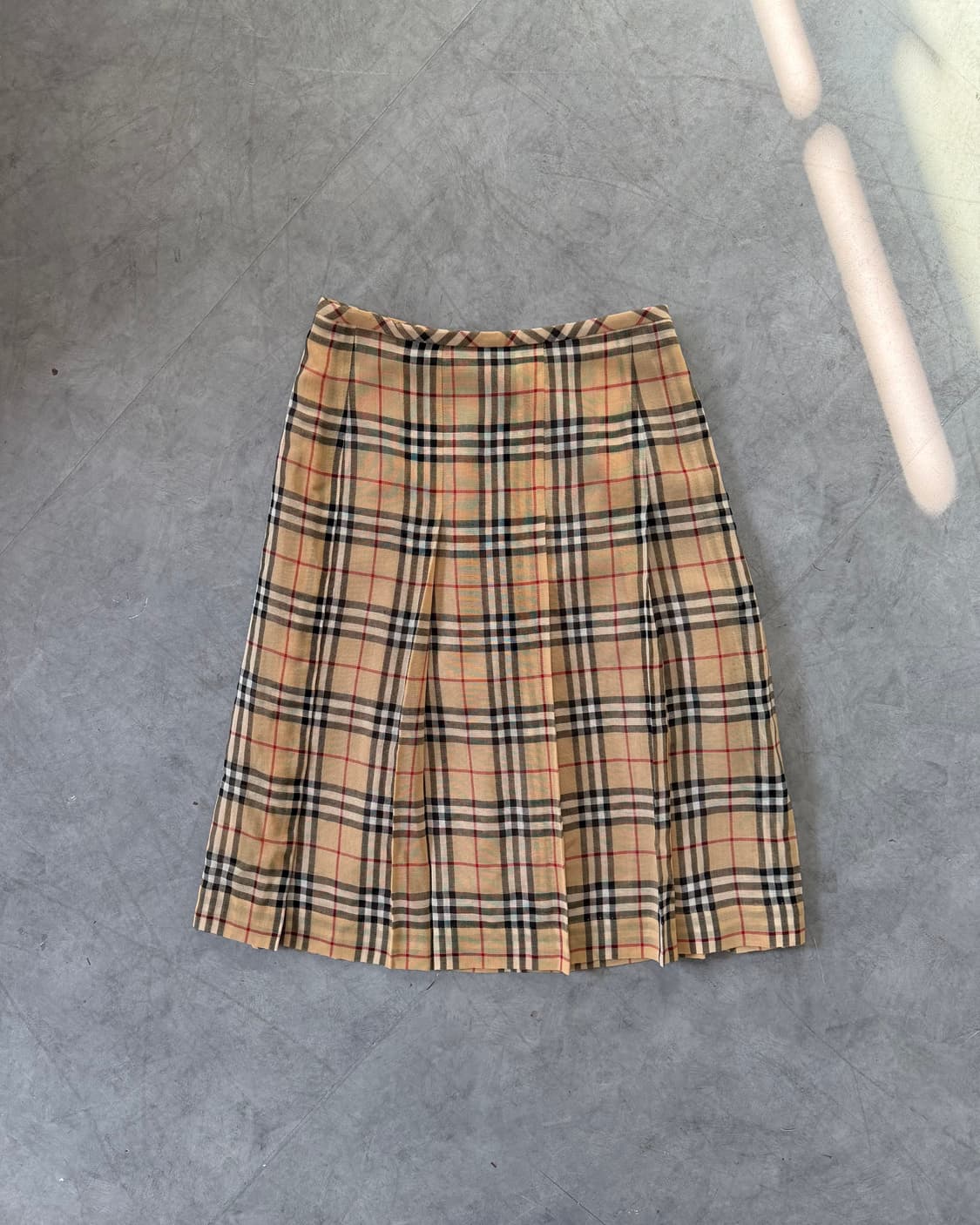 Burberry 버버리 블루라벨 노바체크 린넨 플리츠 스커트 상품이미지3