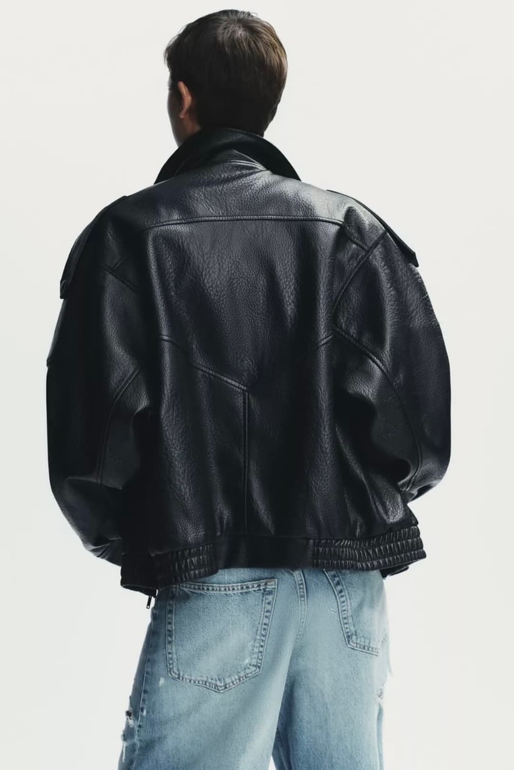 자라 레더 봄버 자켓 상품이미지3