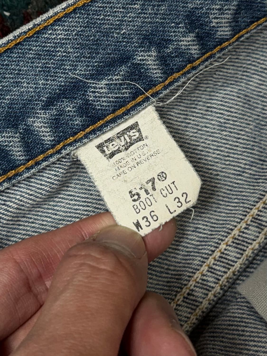 90's USA Made 빈티지 리바이스 517 부츠컷 상품이미지9