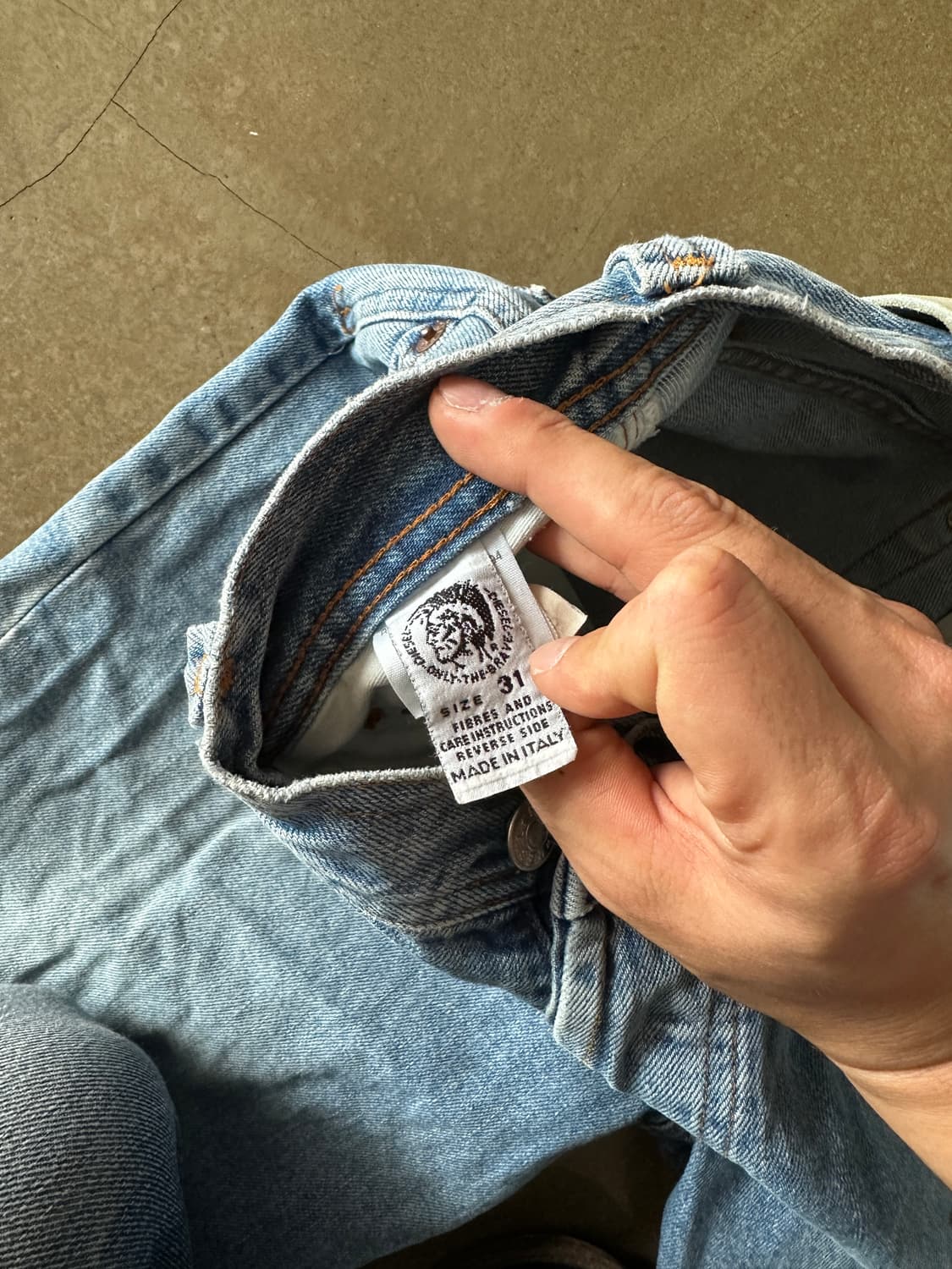 90s DIESEL BASIC JEANS Made in Italy 상품이미지7
