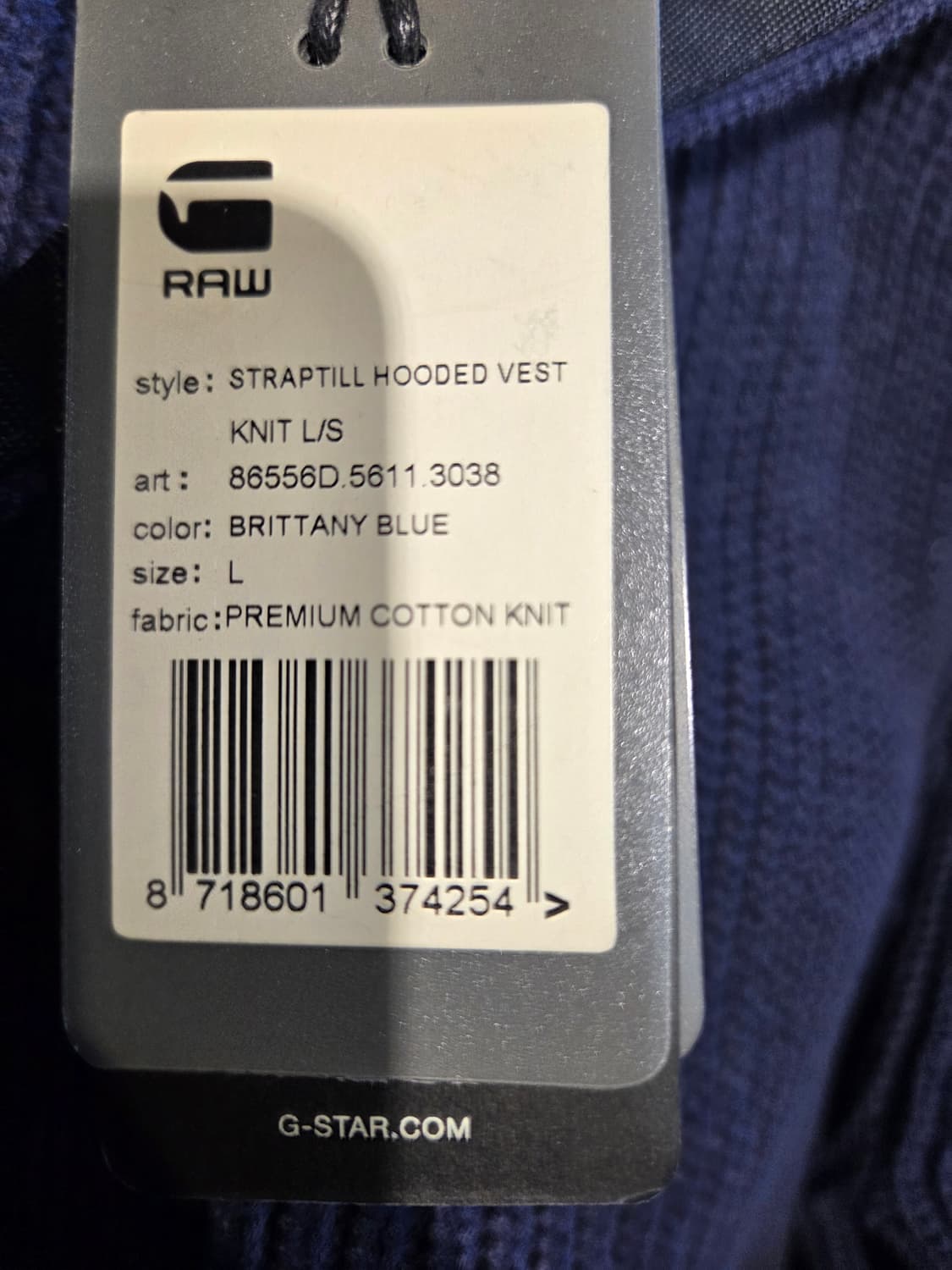 (특가)G-STAR 네이비 후드 가디건(L) 상품이미지8