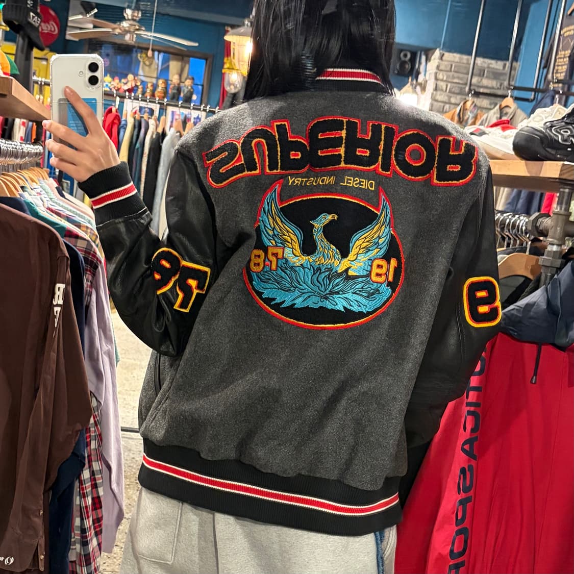 [새상품]diesel 디젤 피닉스 바시티 울 자켓 상품이미지4