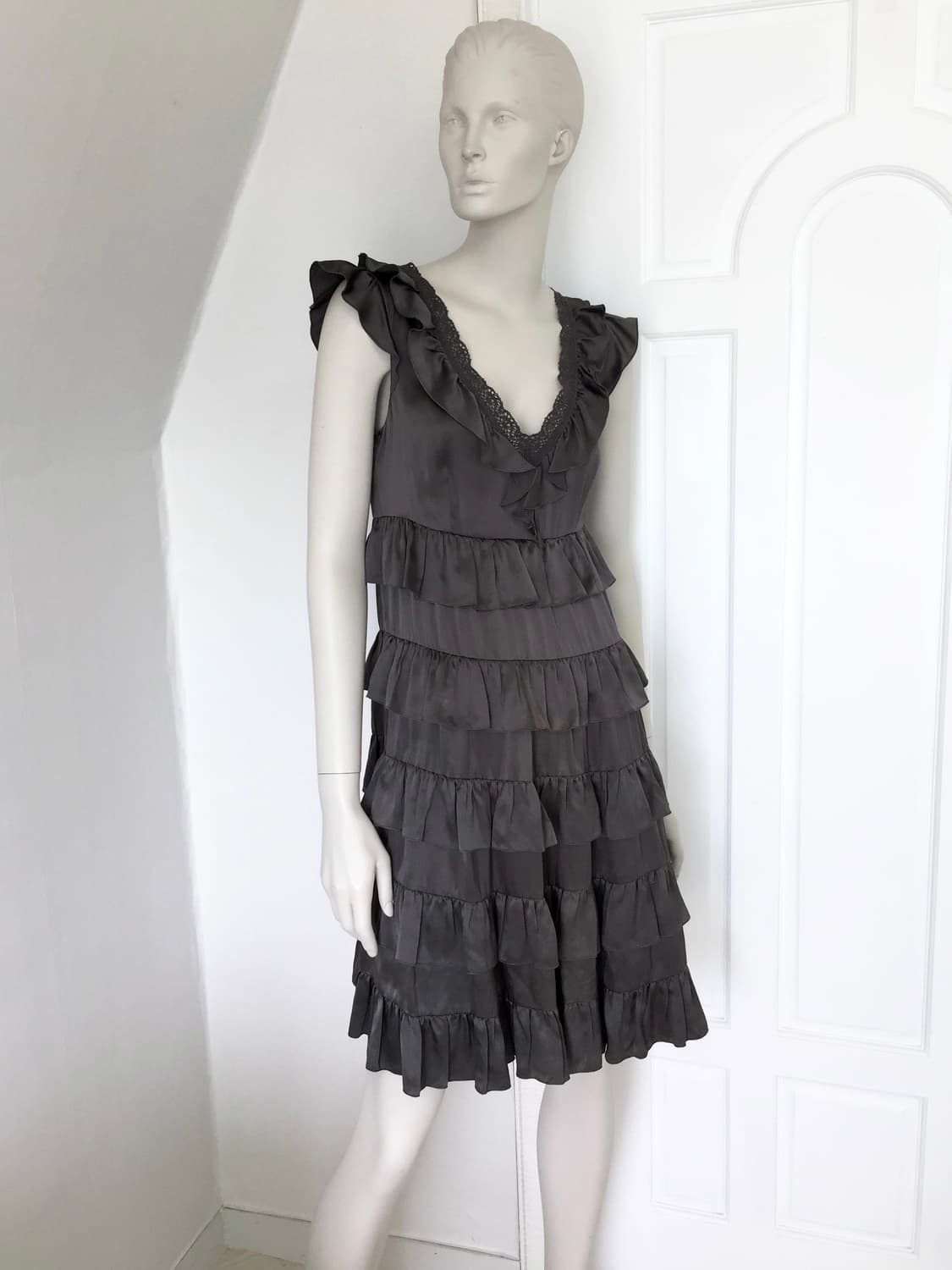 Moschino Frill satin Dress   상품이미지1