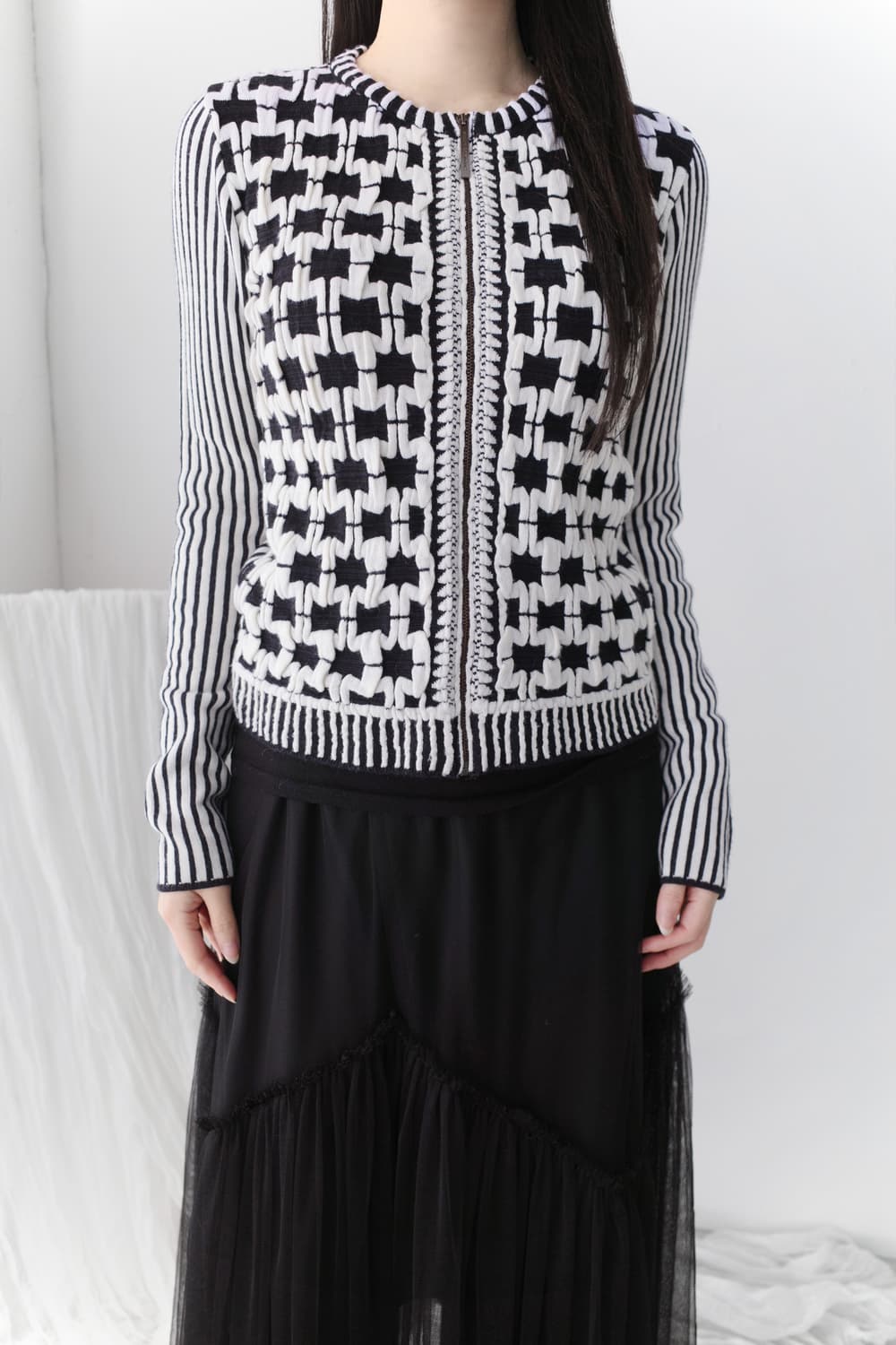 adolfo domingueg) pattern zip-up 상품이미지5