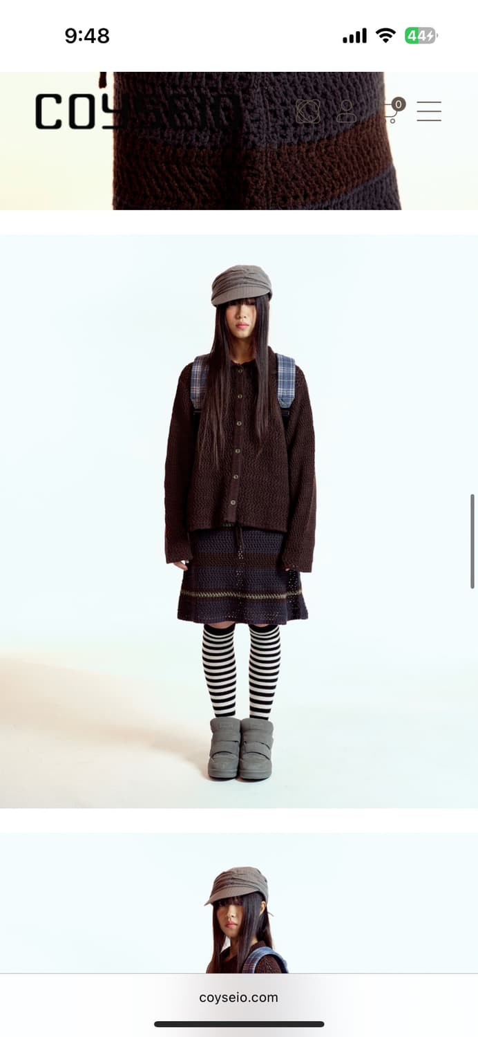 코이세이오 니트 가디건&치마 세트  상품이미지1