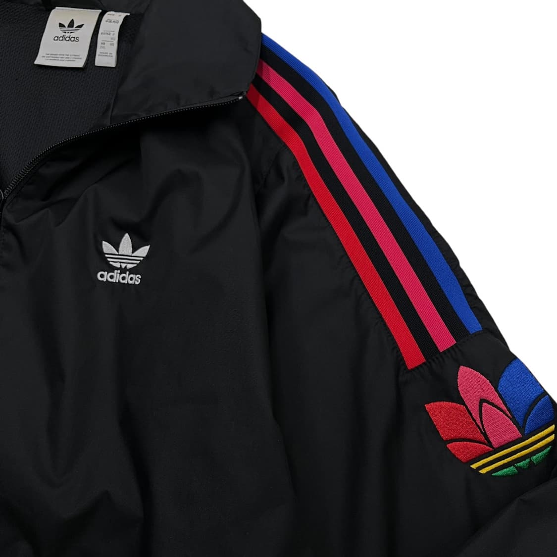 아디다스 파이어버드 멀티컬러라인 블랙 바람막이 2XL 상품이미지6