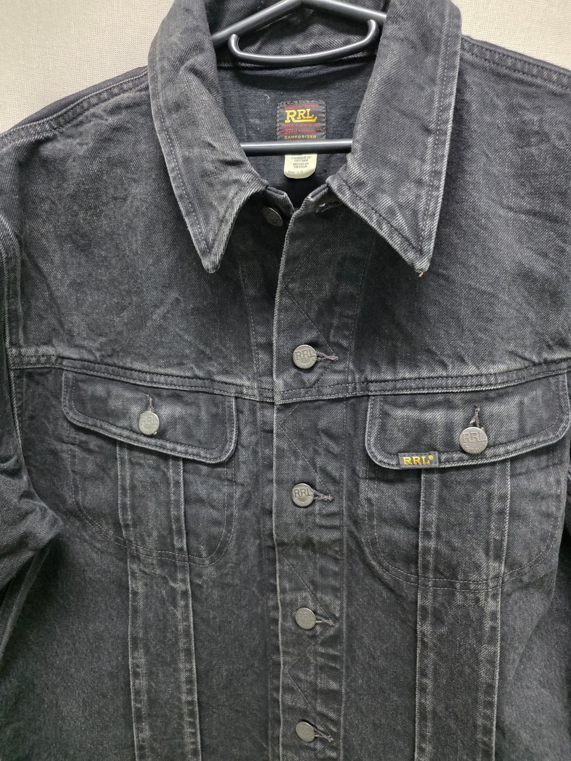 RRL lot 271 트러커 자켓 블랙 L 새상품 상품이미지5
