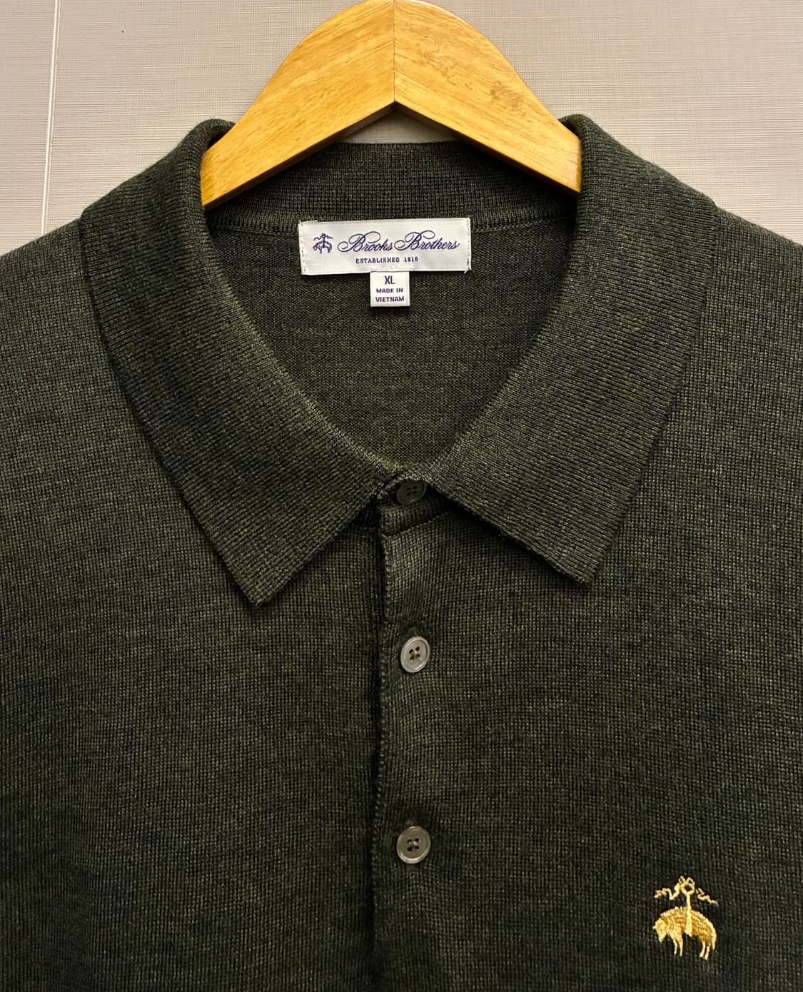 (XL)브룩스브라더스 메리노울 긴팔 pk 니트 카라티셔츠 롱슬리브 상품이미지4
