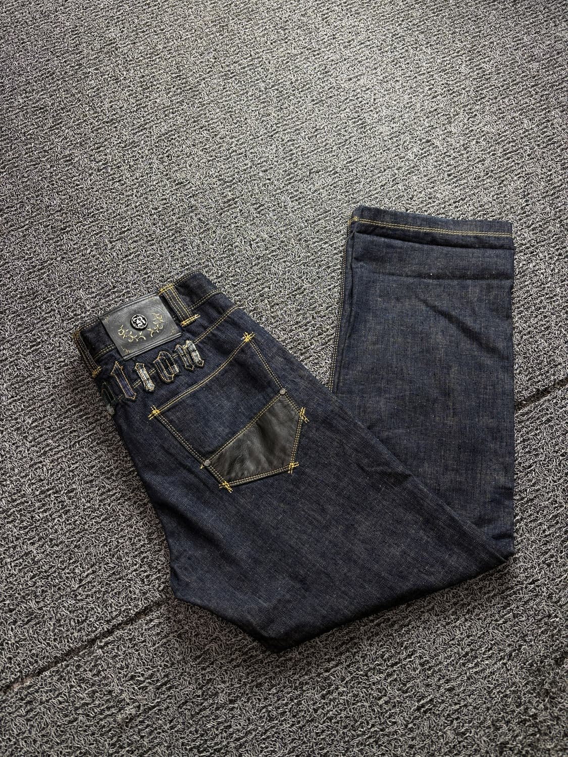 00s EXR 올드스쿨 자수 빅로고 데님 팬츠 2709 상품이미지1