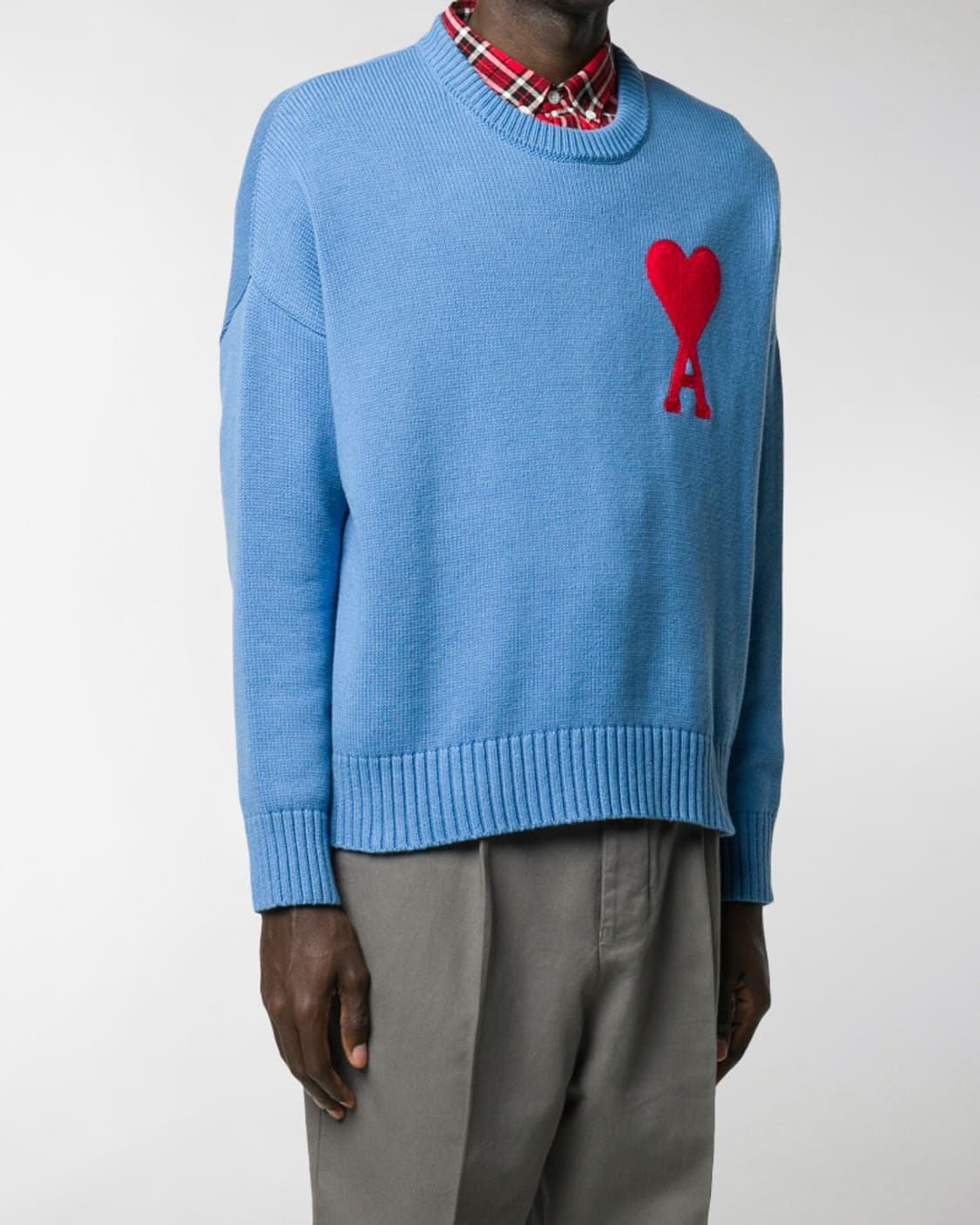 아미 니트 빅하트 로고 하늘색 20FW 상품이미지1