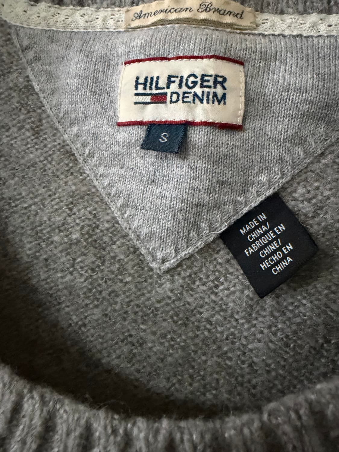 타미힐피거 빈티지 성조기 라운드 니트s 상품이미지2