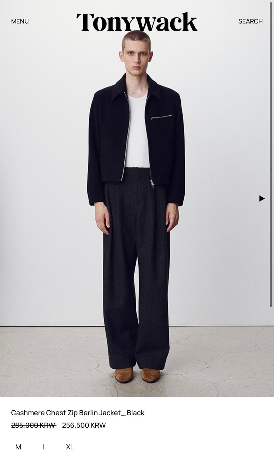 토니웩 캐시미어 자켓 블랙 L 상품이미지1