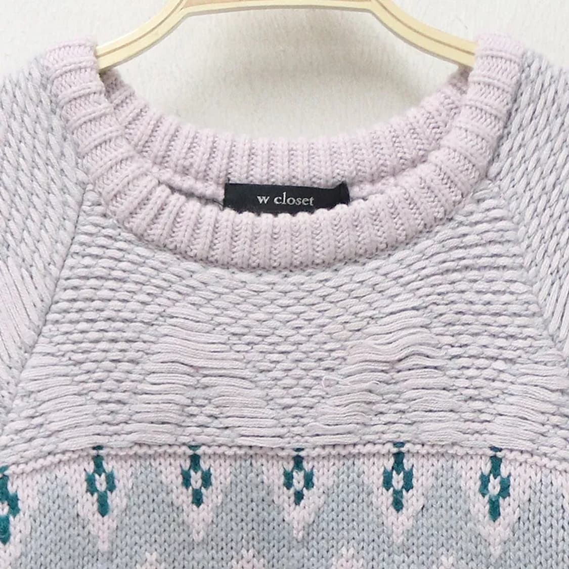 W CLOSET 눈꽃 배색 니트 62427 상품이미지3
