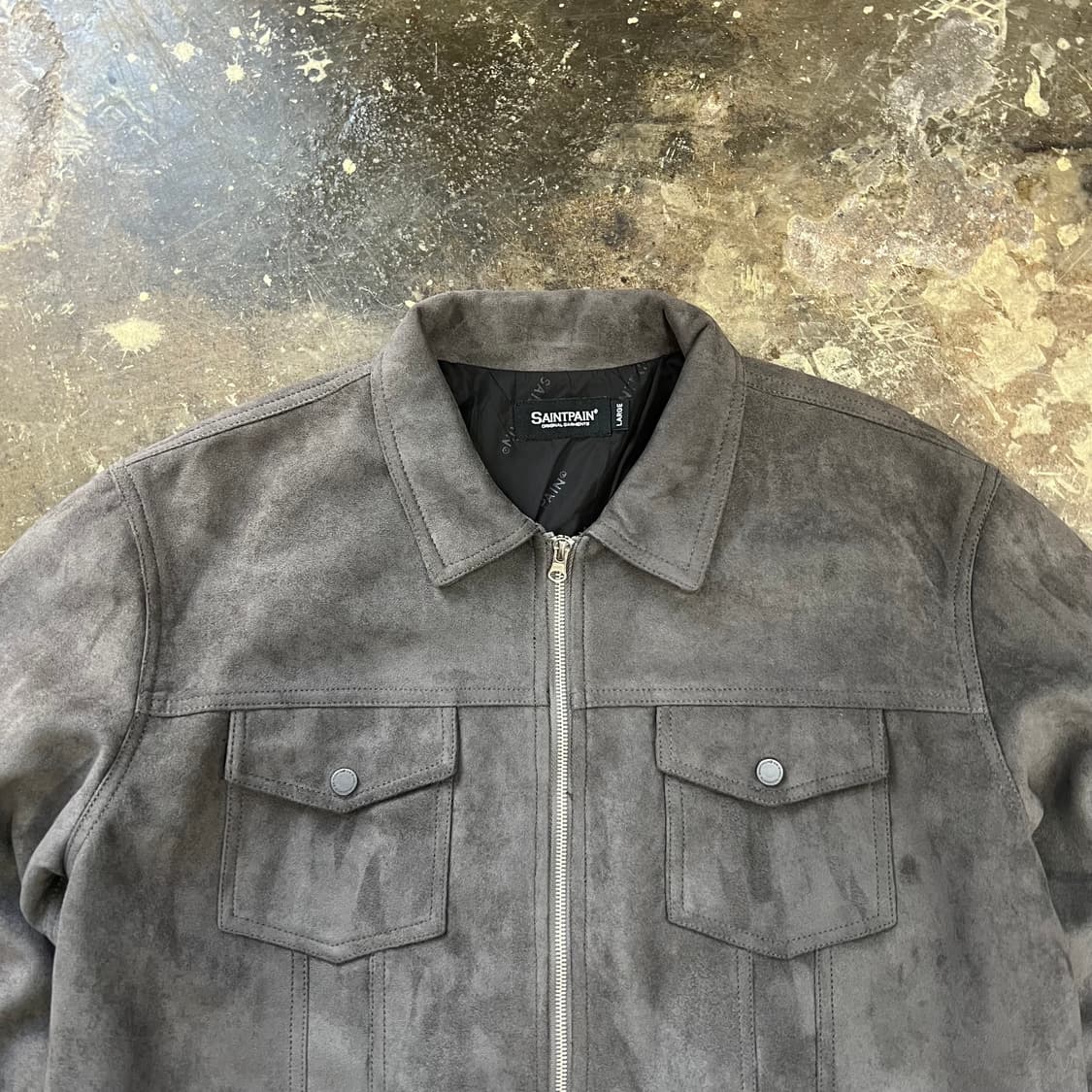 L) 세인트페인 스웨이드 자켓 블루종 점퍼 상품이미지2