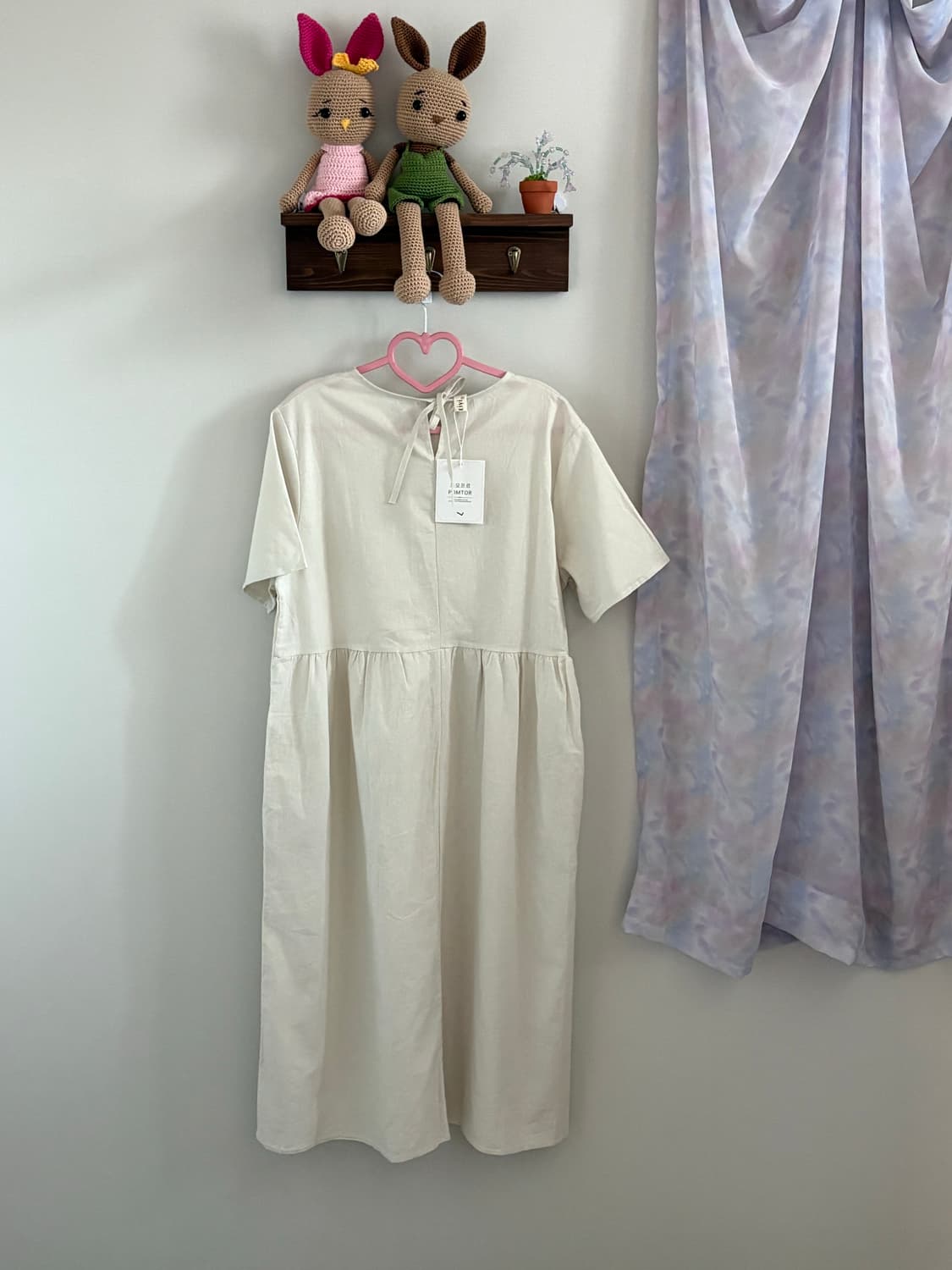 아이보리 반팔 원피스 상품이미지2