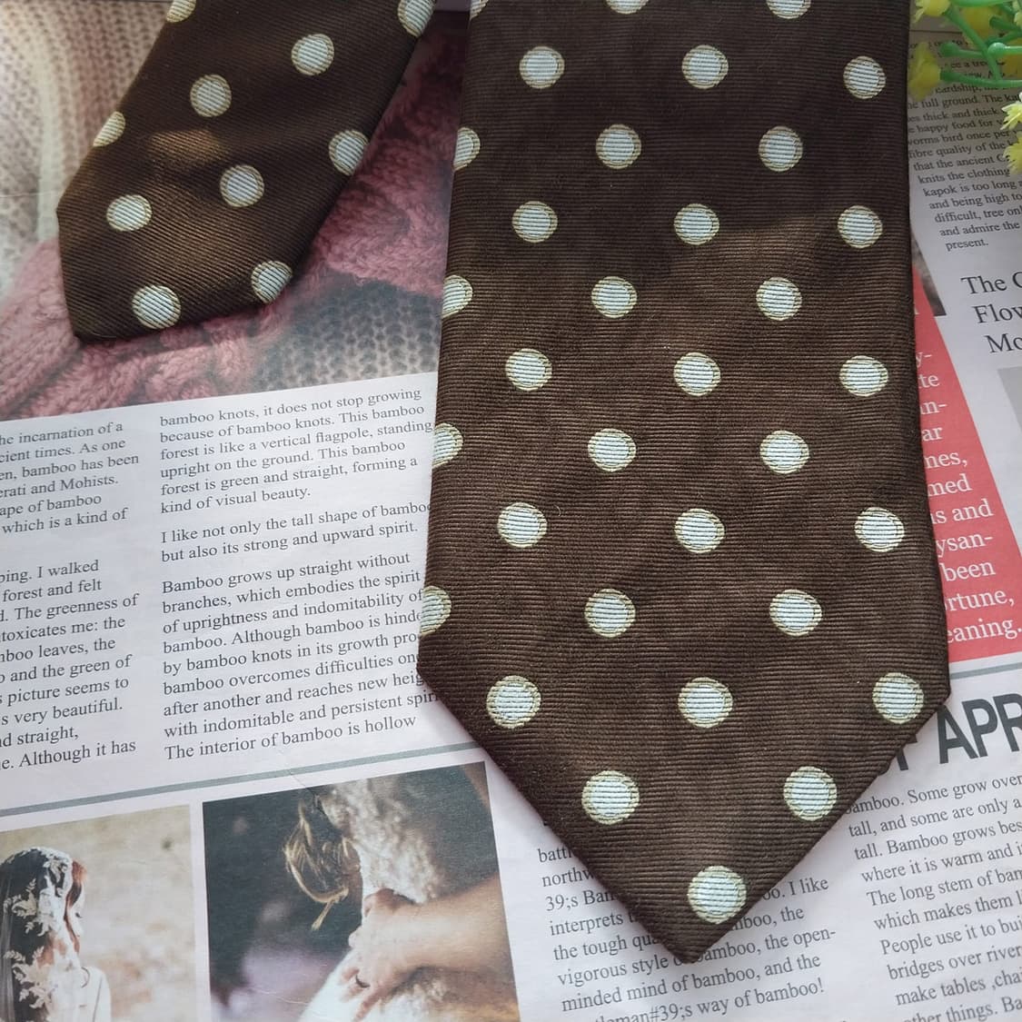 더반(다반) 실크&울 혼방 도트 넥타이 8.3cm A+등급 K1363
 상품이미지5