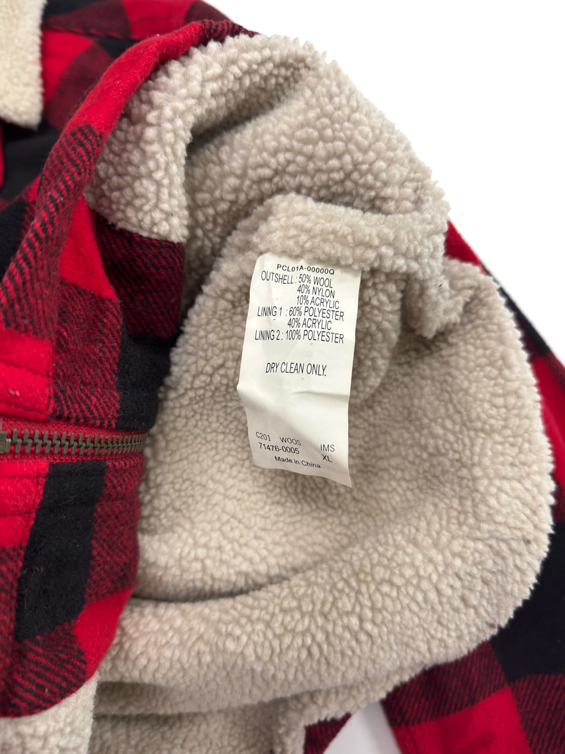 리바이스 타탄체크 쉐르파 울자켓 상품이미지5