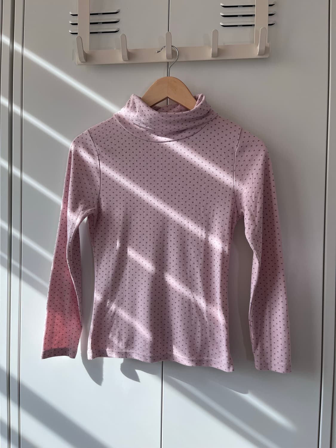 Fleur & parfum 핑크 도트 목폴라 롱슬리브 상품이미지4