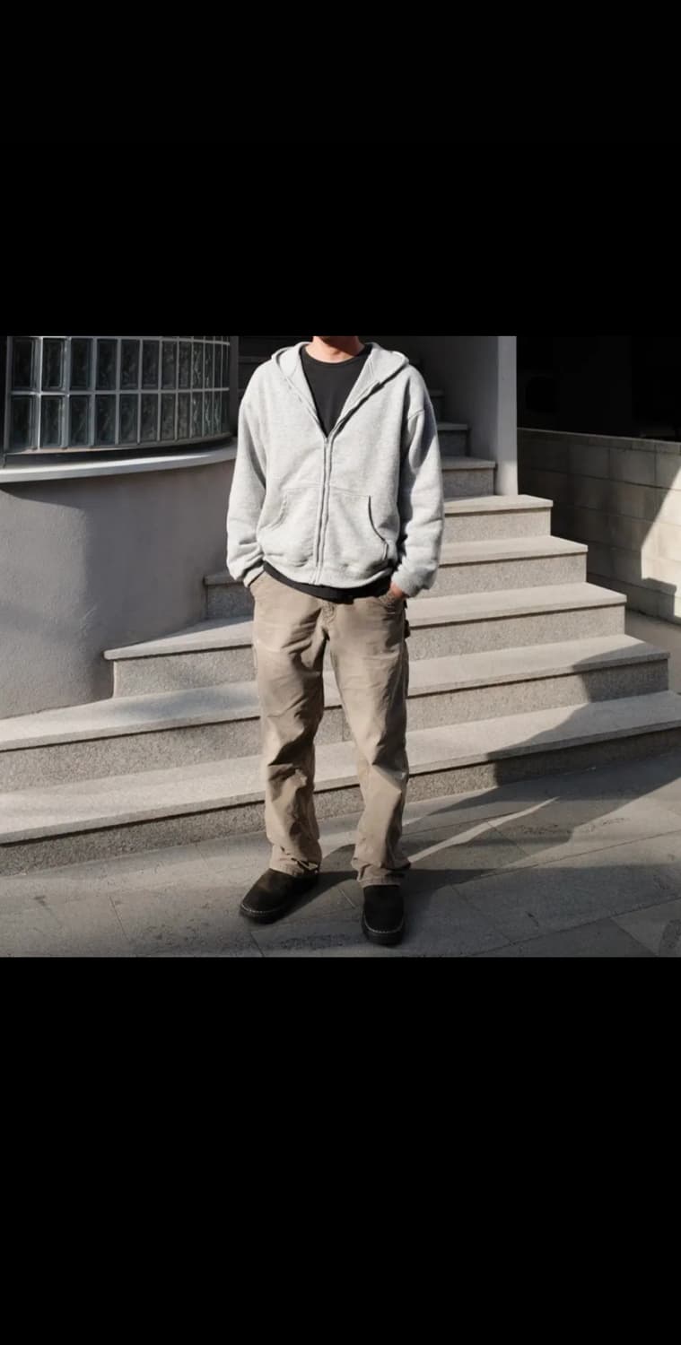 너티새비지 nghtysvg 울 니트 후드 집업 그레이 2사이즈 상품이미지3