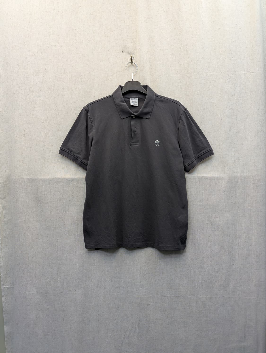 브룩스 브라더스 차콜 그레이 반팔 폴로티 상품이미지1