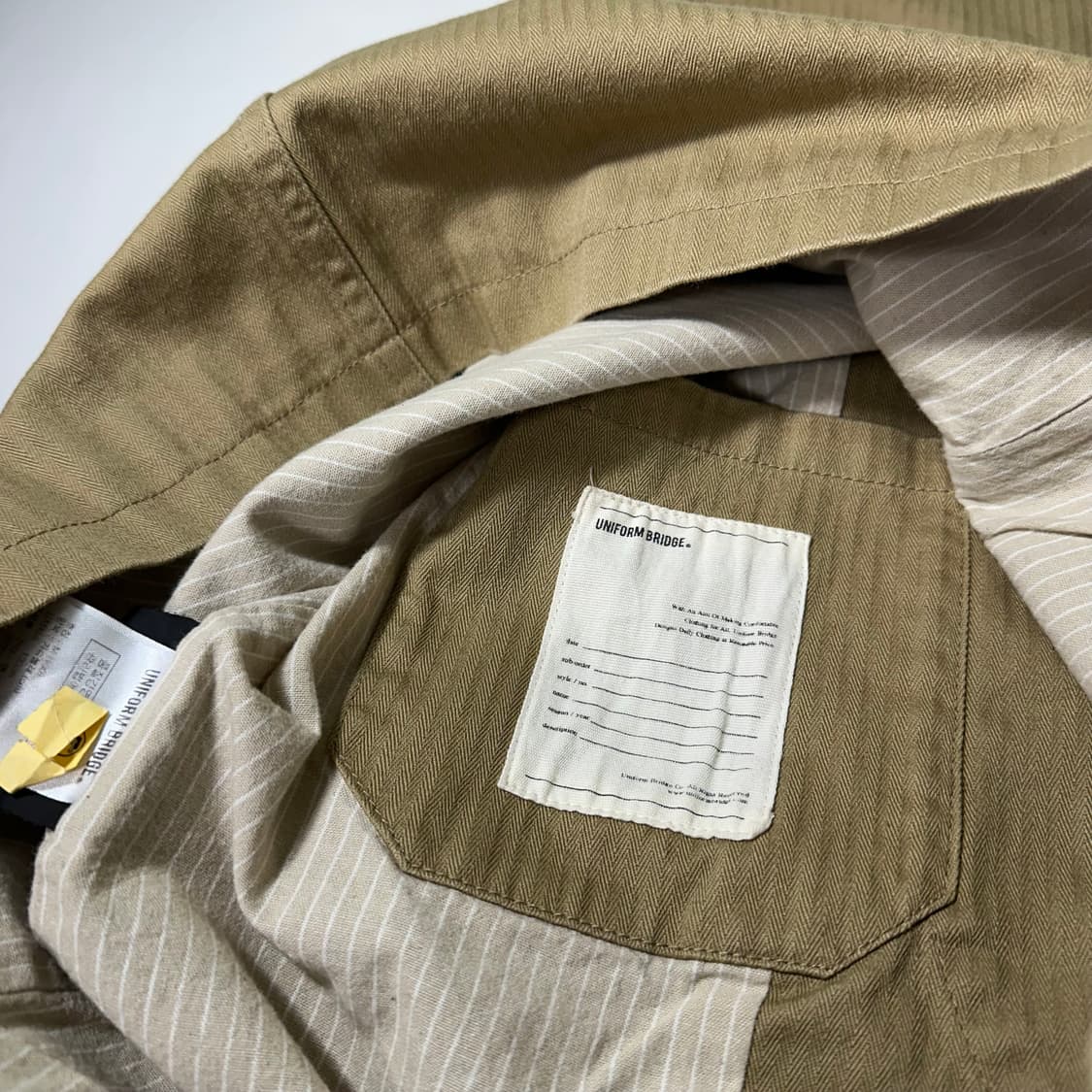 M 유니폼브릿지 딥베이지 워크웨어 코튼 베스트 상품이미지6