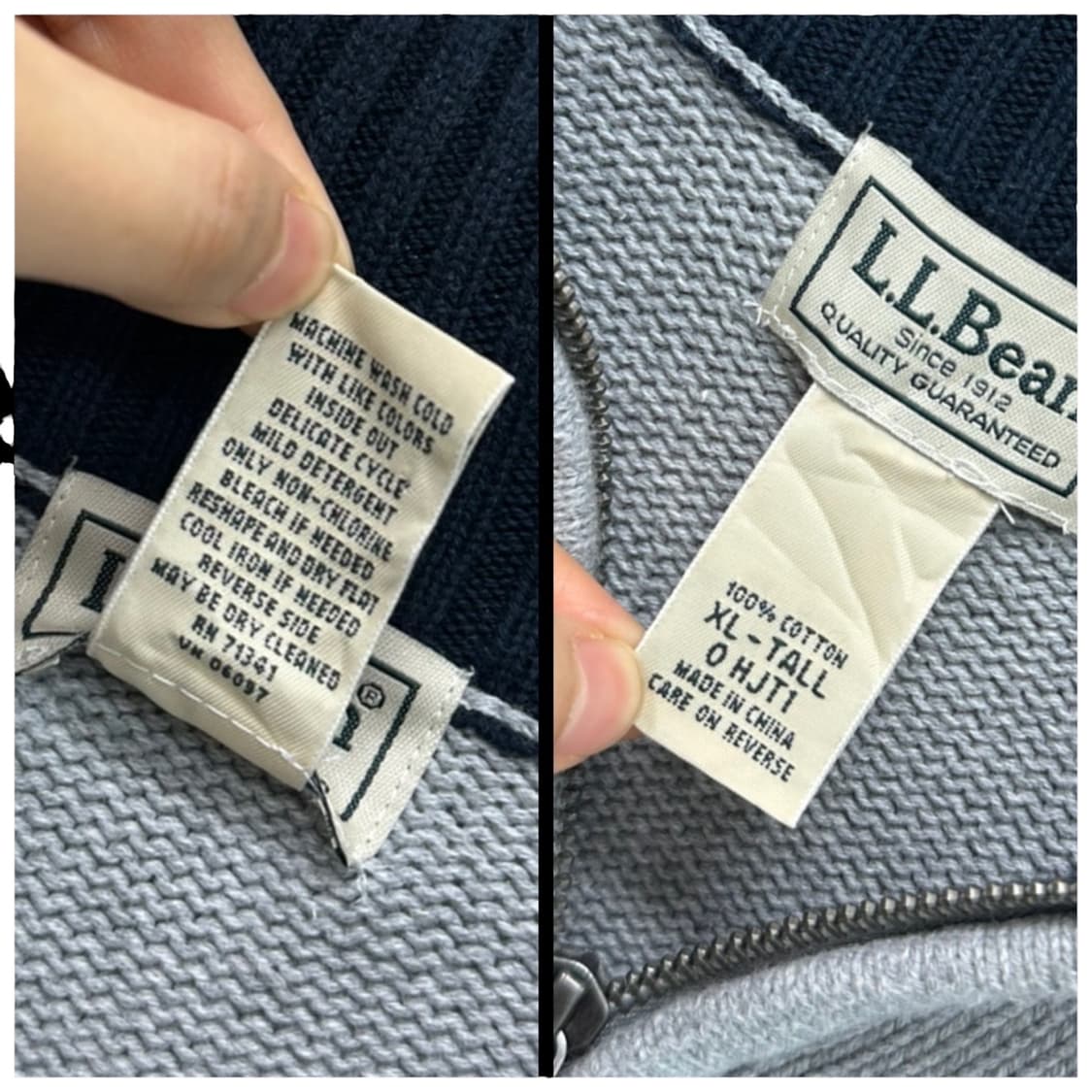 엘엘빈 반집업 니트 그레이 (XL~2XL) 상품이미지9