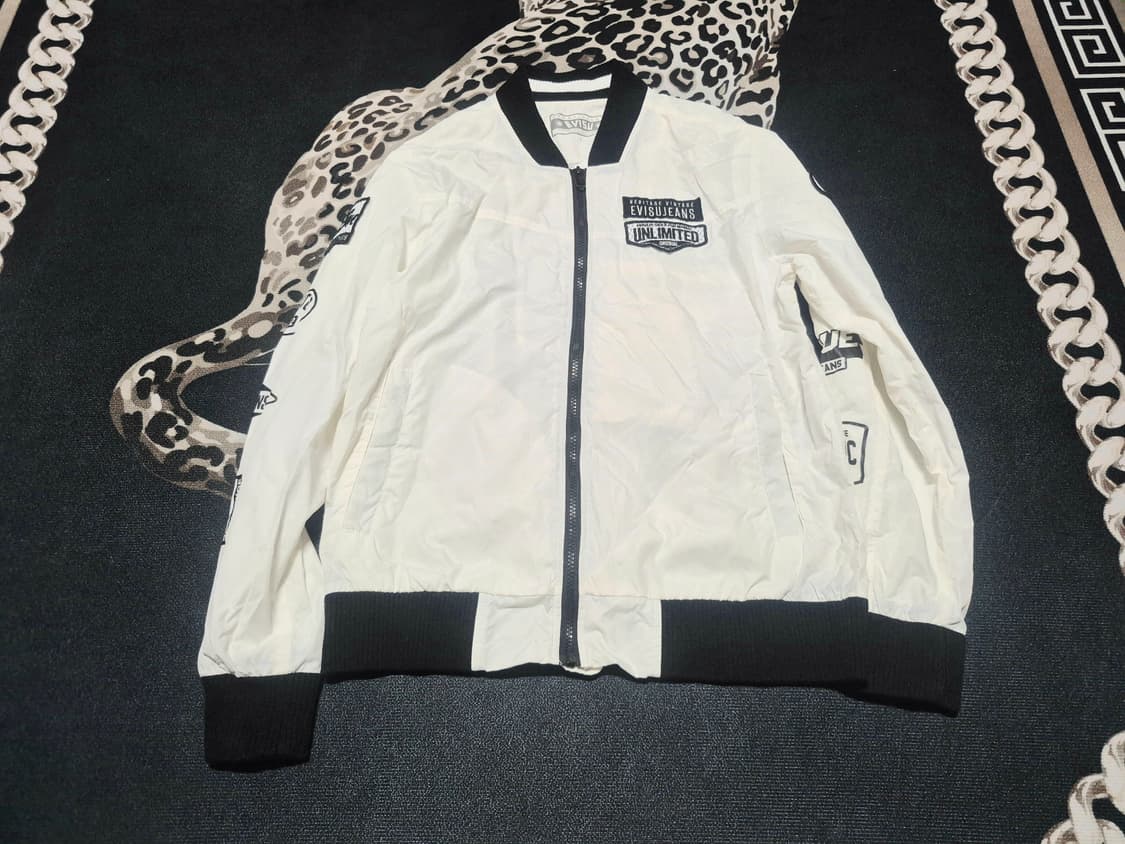 00's 에비수 멀티패치 폴리쉘 봄버 자켓 L 상품이미지1