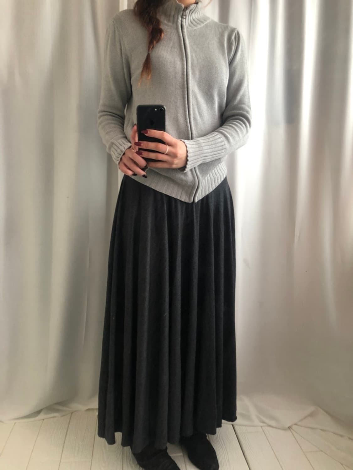 585. deep gray comfortable long SK 상품이미지5