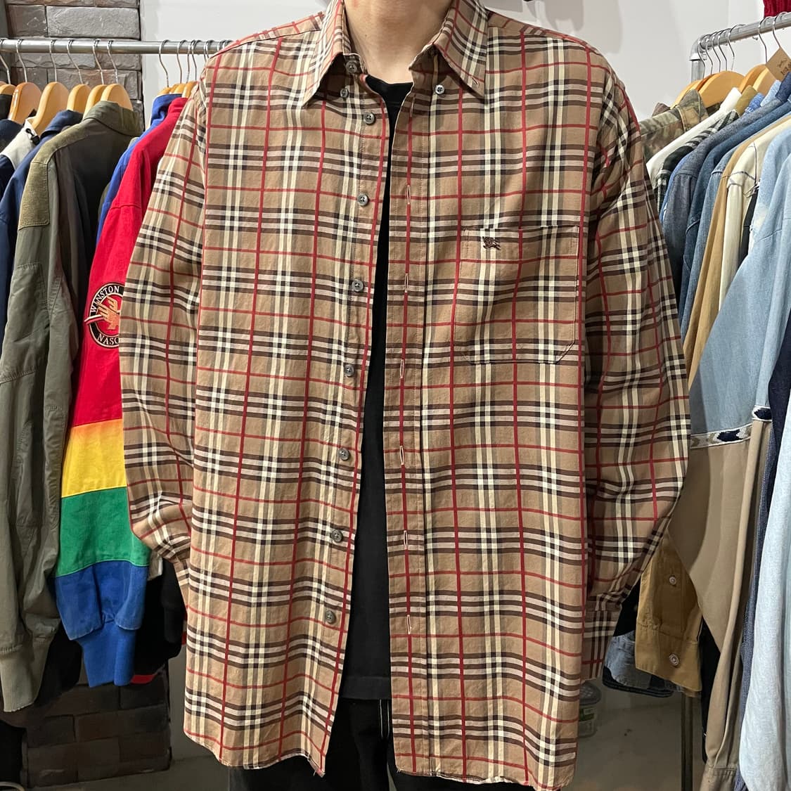 Burberry 버버리 노바체크 기마로고 셔츠 상품이미지2