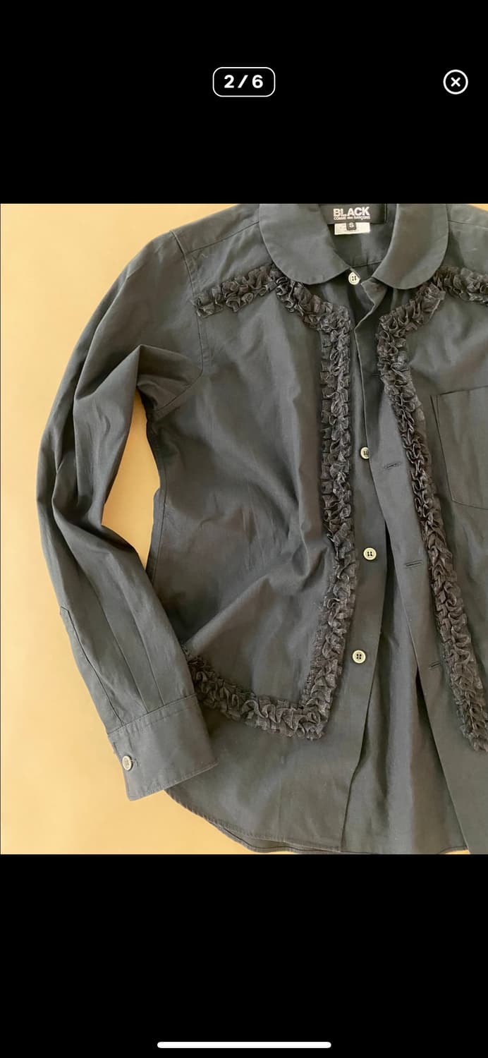 comme des garcons black frill shirt 상품이미지3
