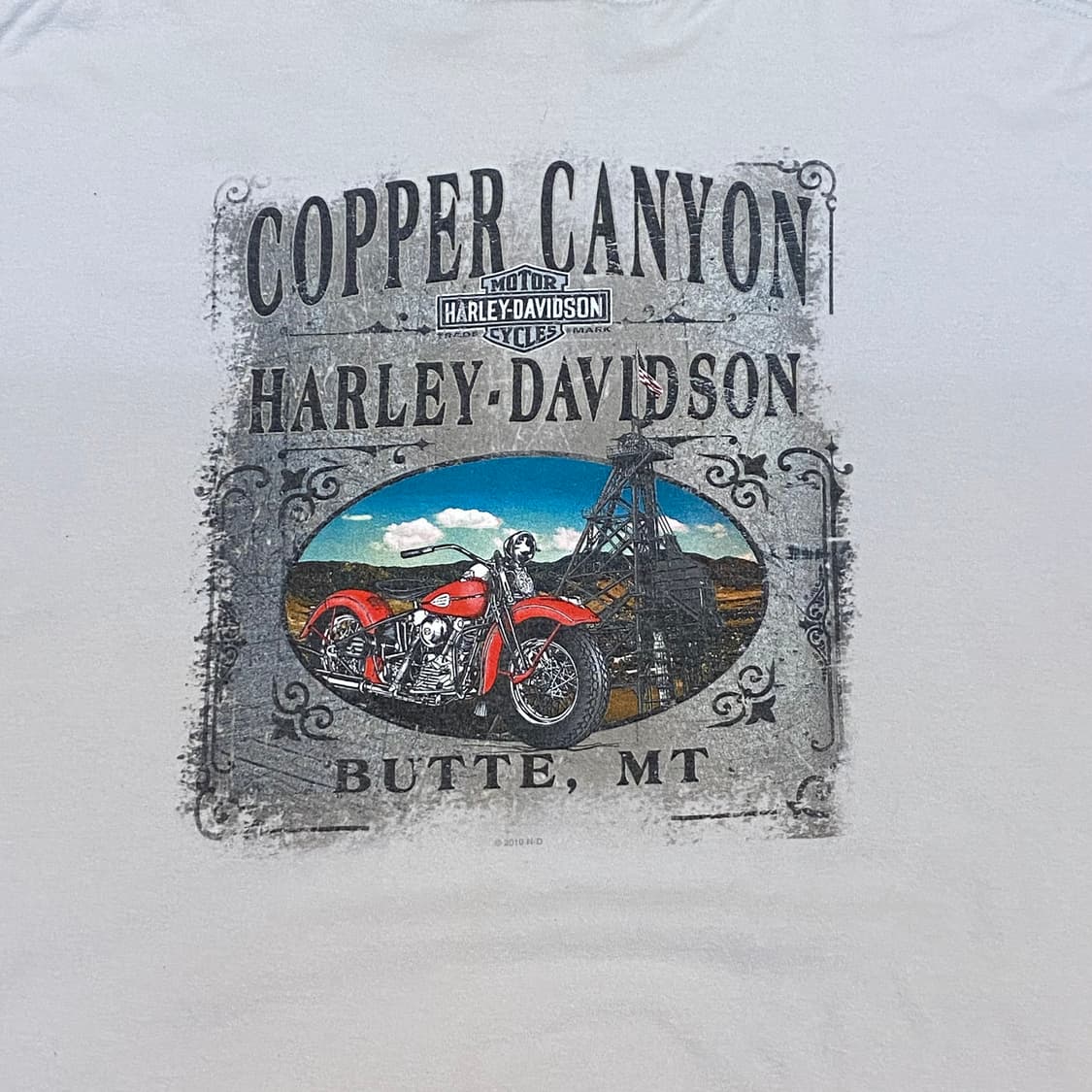미국 빈티지 할리데이비슨 데스티네이션 언노운 반팔티 상품이미지6
