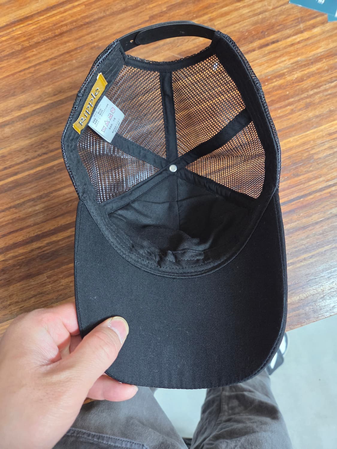 빈티지 저팬 리플 비단잉어 자수 벛꽃 프린팅 메쉬 스카쟌 모자 프리 상품이미지4